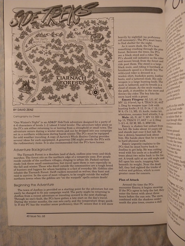 Dungeons and Dragons Dungeon Magazine #68 Fine condition