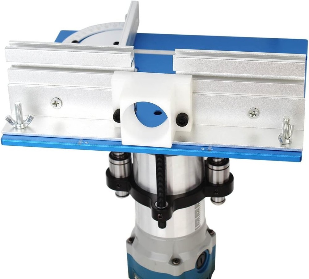 Portable Router Insert Plate with Smooth Surface for Enhanced Workpiece Sliding