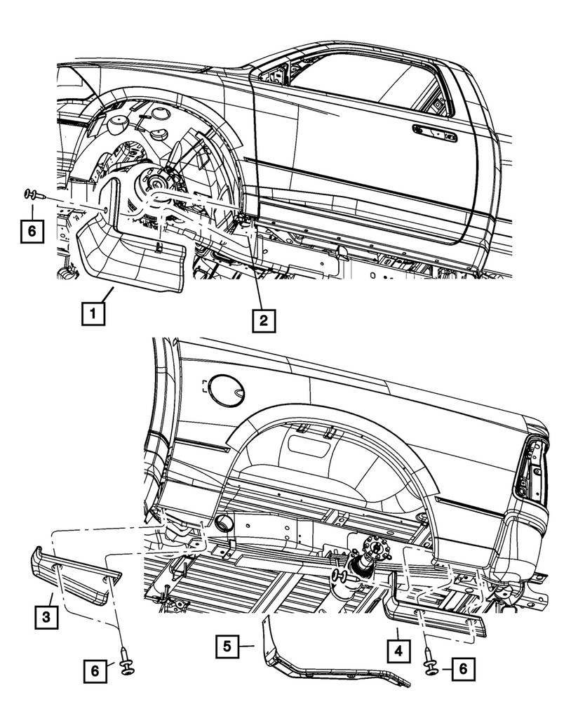 Genuine Mopar Box Side Spat Right 5182168AD