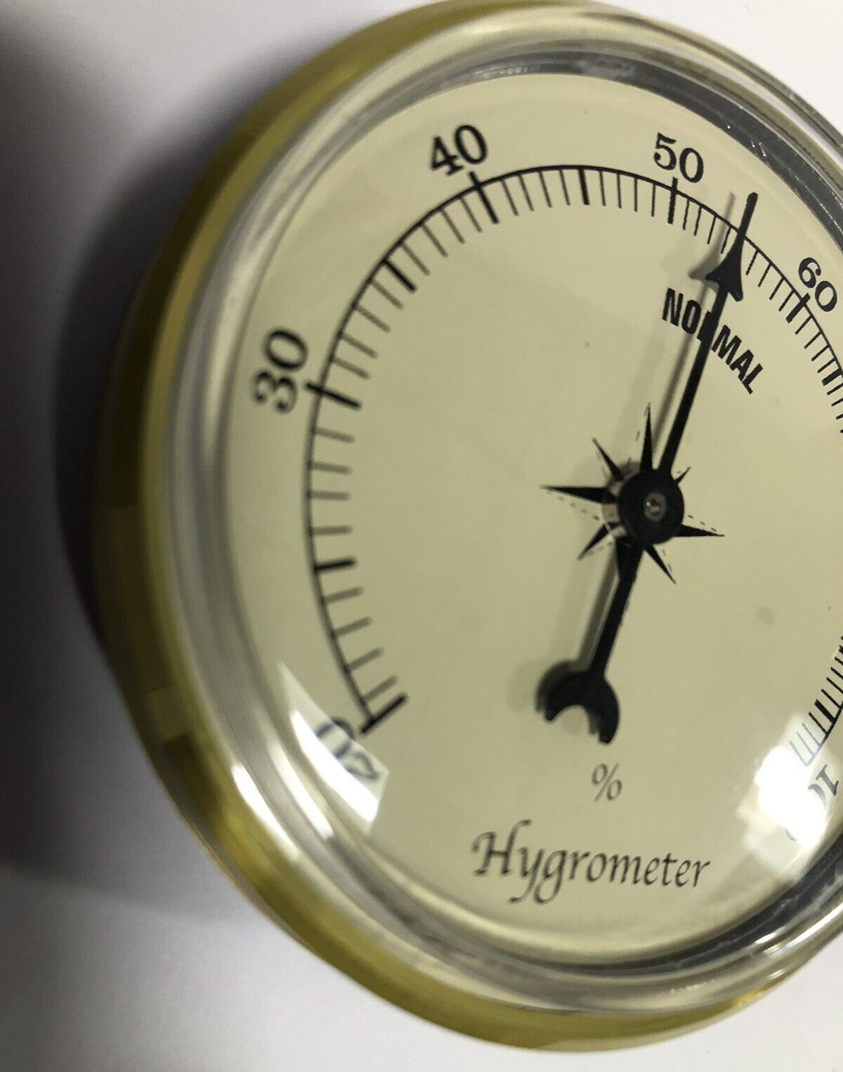 2-3/4" Hygrometer W70GHI for Mounting, Moisture Reader, Ivory Face