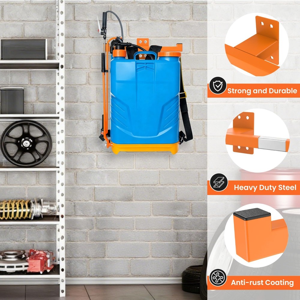 Backpack Blower Wall Mount 1 Pack Orange Heavy Duty Backpack Leaf Blower Rac...