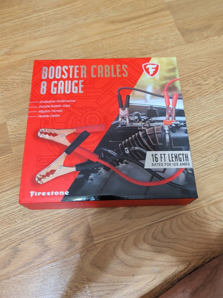 Booster Cable 8 Gauge Firestone Cables 100% Copper