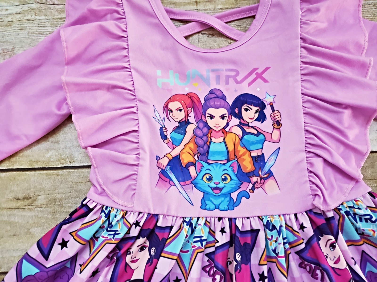 K-pop dress, Huntrix dress, K pop Demon Hunters dress. Rumi, Mira, Zoey