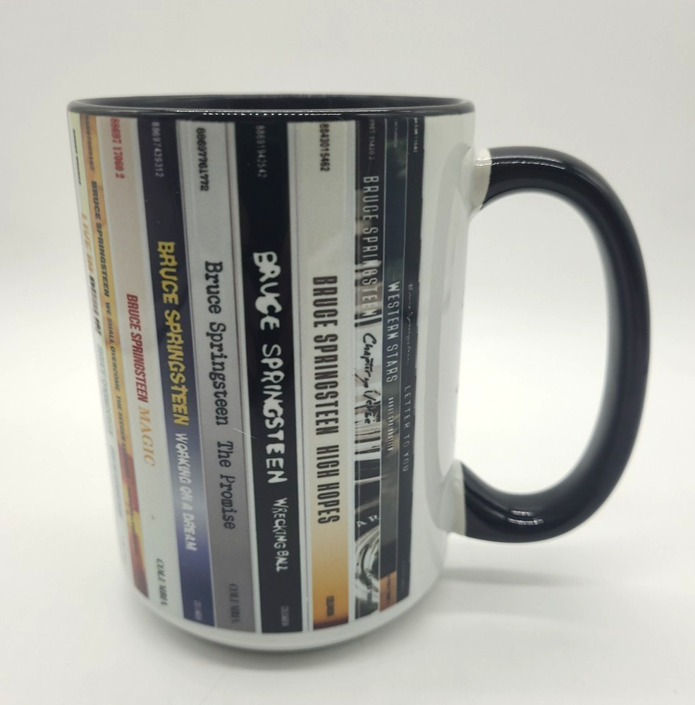 BRUCE SPRINGSTEEN Retro Albums Collection 15oz Accent Mug NEW