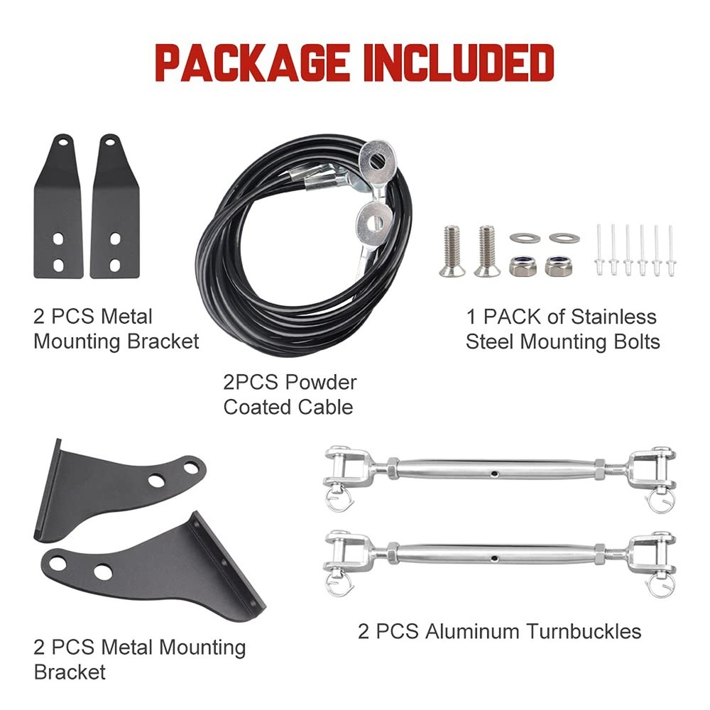 JK Limb Riser Adjustable Limb Risers Kit Through the Jungle Protector Obstacl...