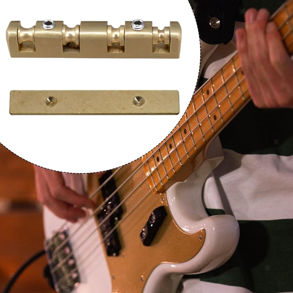 Brass Roller Guitar Nut Replacement 4 String Bass Accessories Spare Component