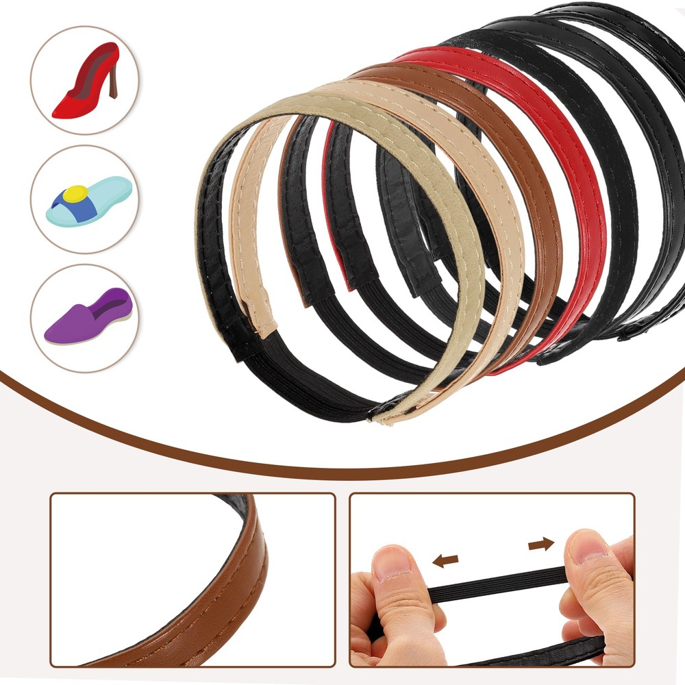 1 Pair Adjustable Heel Shoe Strap, Matte Brown