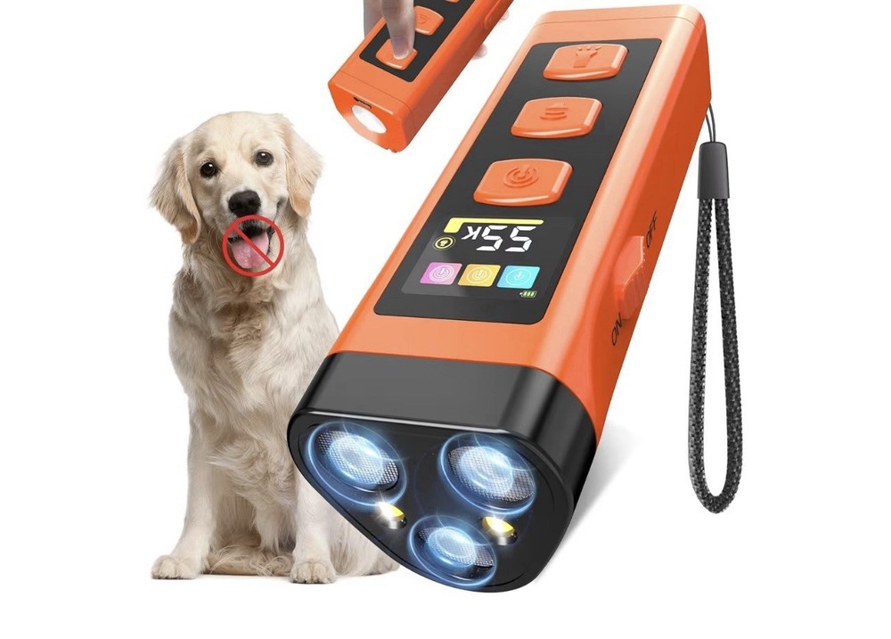Portable Ultrasonic Bark Control Device, Multiple Sound Modes, LED Display