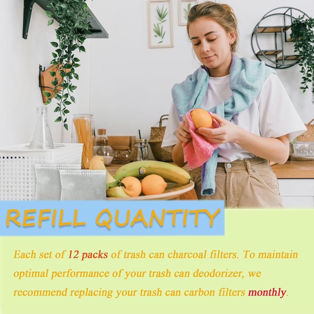 Compost Bin Deodorizers Carbon Filters Compatible with Compost Genie Kitchen Com