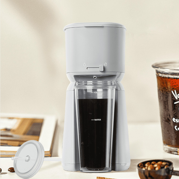 Single Serve Iced Coffee Maker Soft Silver