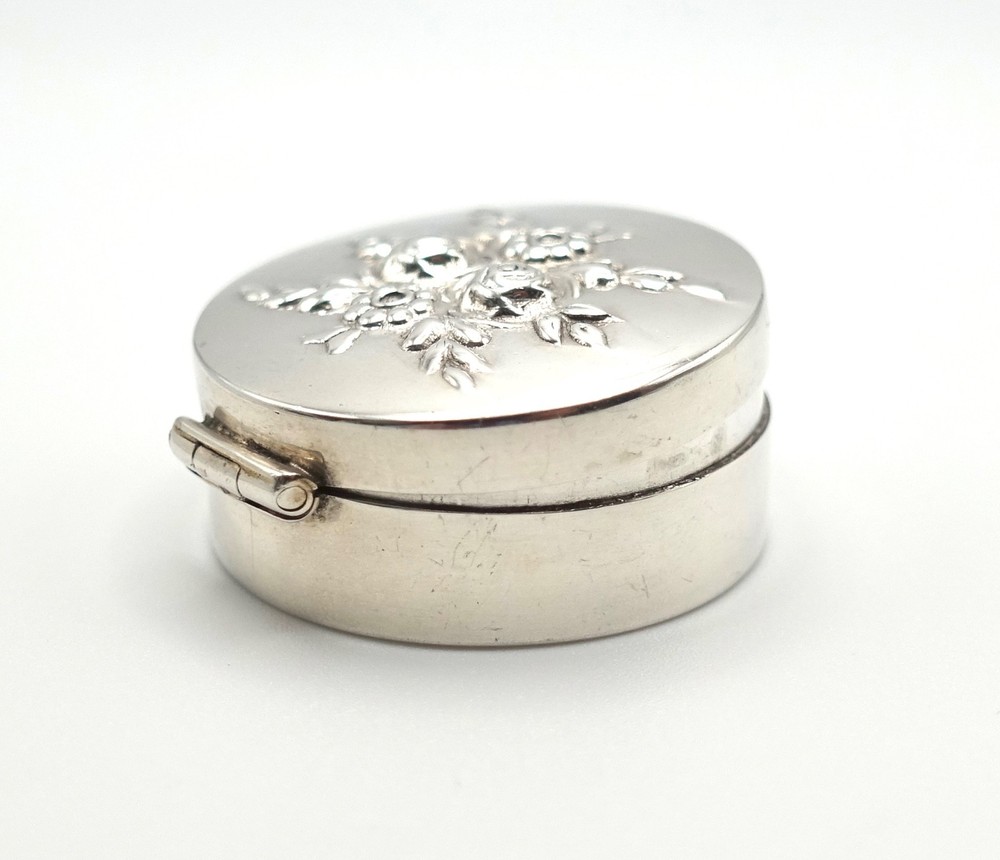 Sterling Silver Pill Box / Snuff Box - Hallmarked