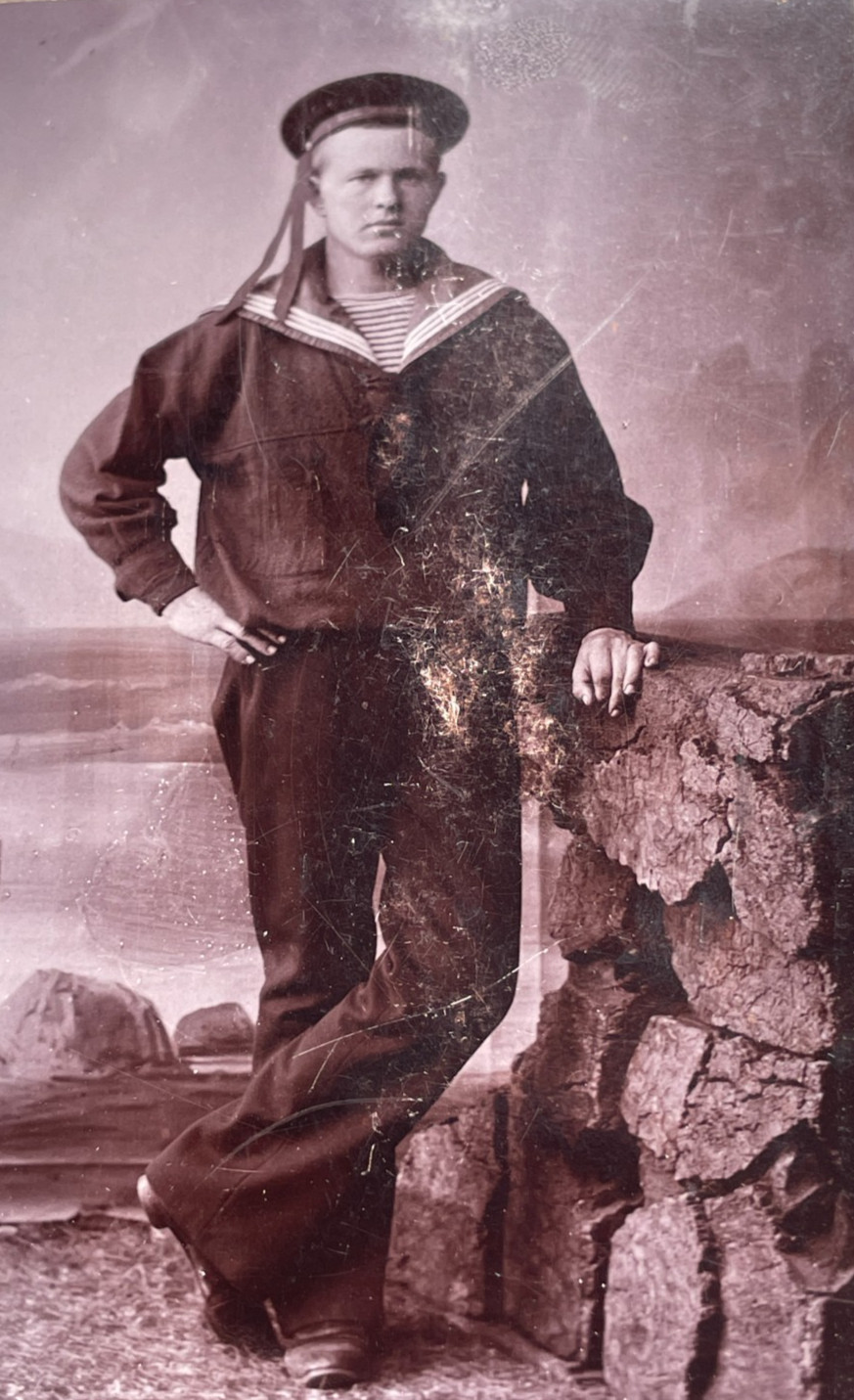 Circa 1900 CDV Royal Norwegian Navy Sailor In Uniform by Scheel ~ Christianssand