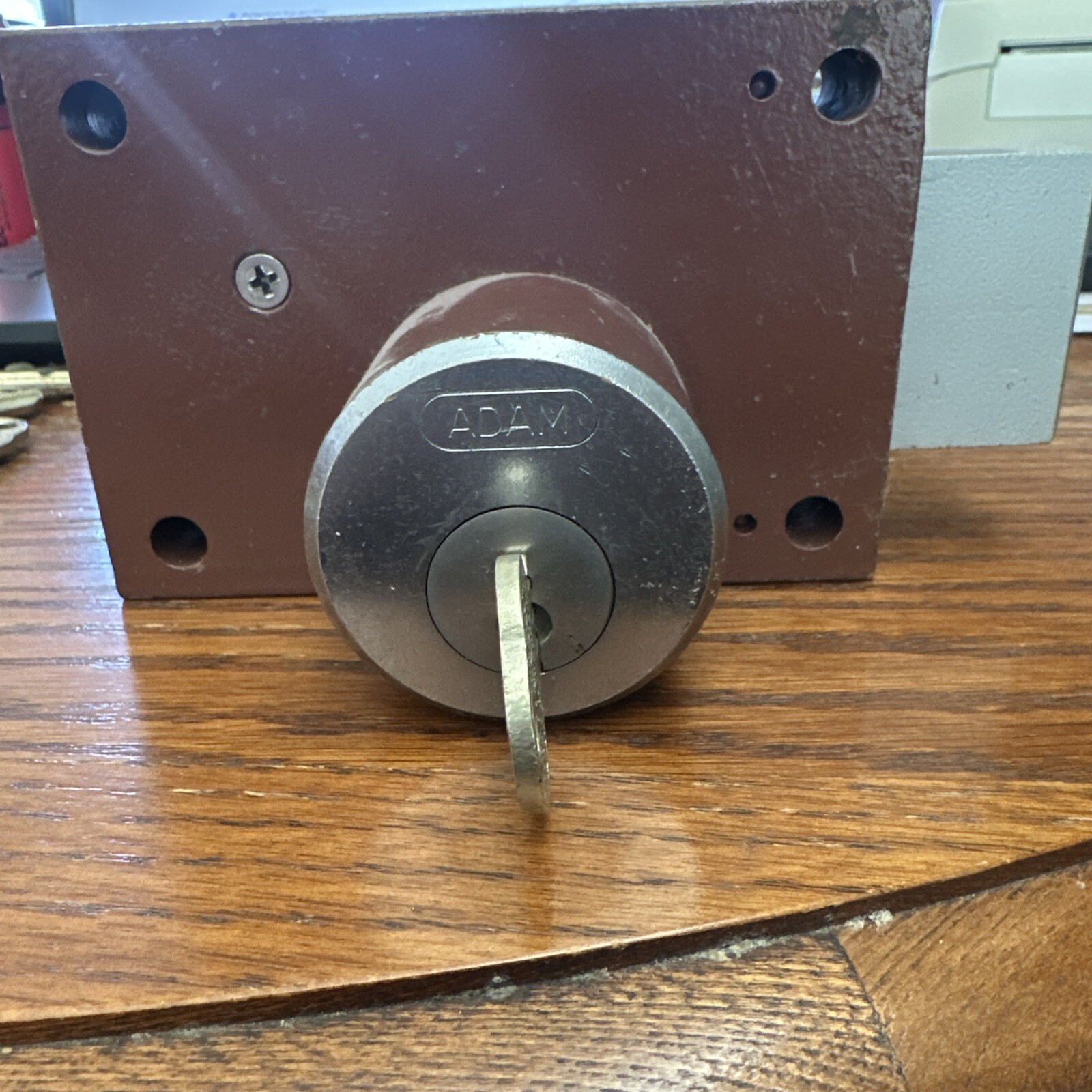 1 Folger Adam Mogul Brass Prison Jail Cellblock Door Key Joliet, Illinois