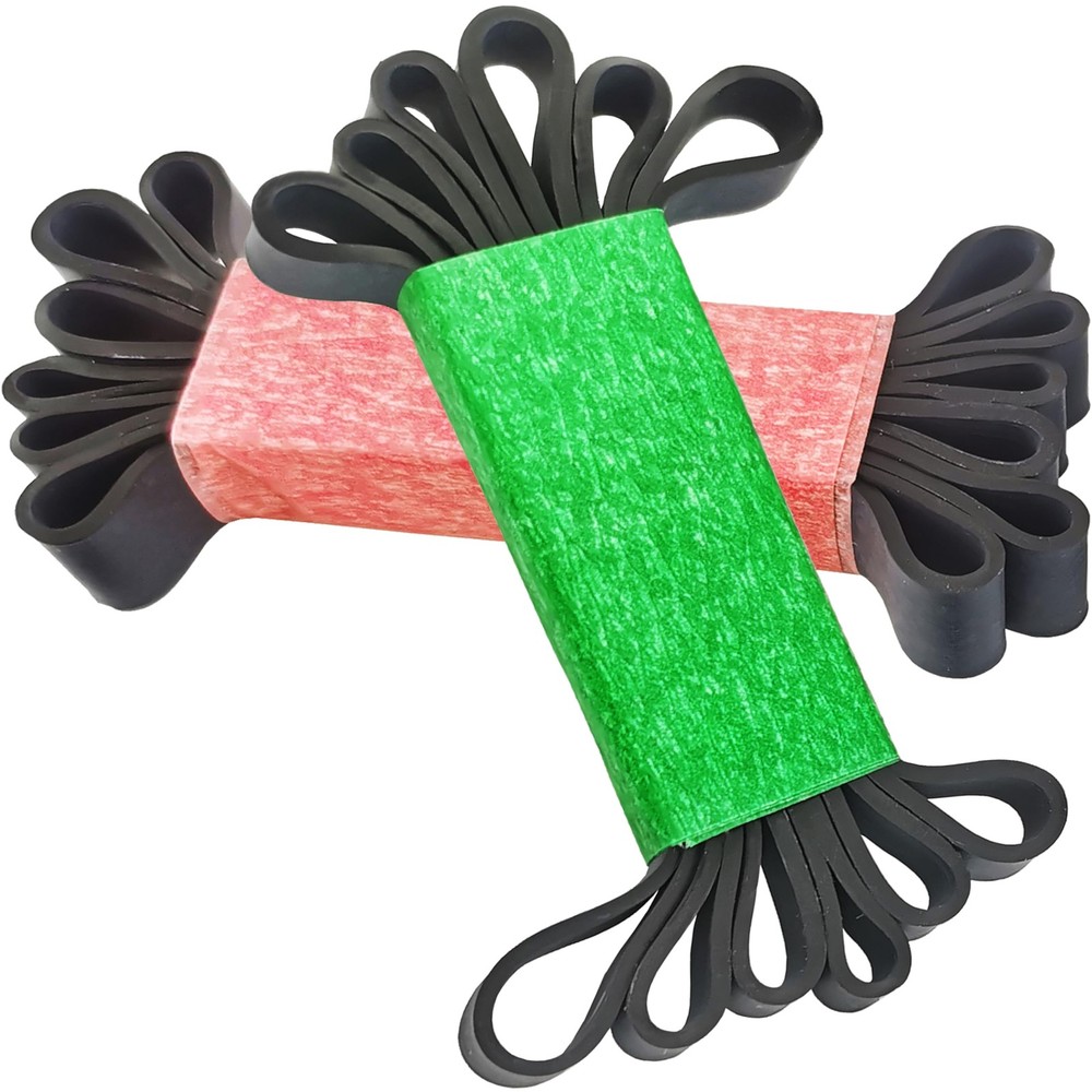 Tactical Rubber Bands - 40 Pack Assorted Sizes (2.4", 3.3", 3.7", 5") Black