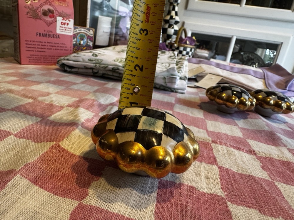 Mackenzie Childs Large Courtly Check Knobs