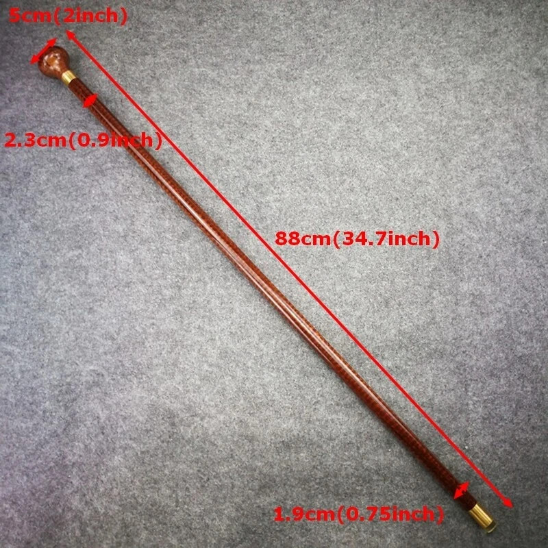 Solid Natural Full Grain Pattern Precious Snake Wood Walking Stick Cane Gift