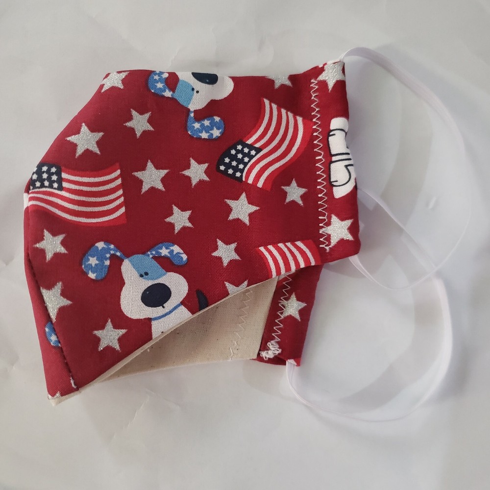 Handmade face mask washable and reusable new with filter pocket