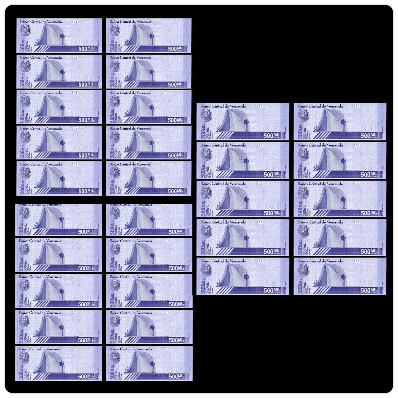 Venezuela 500 Mil Bolivar Sobberano 2020 UNC X 30 PCS 500000 (1/2 Million) New
