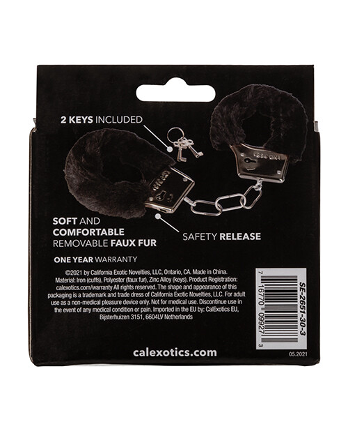 CalExotics Playful Furry Cuffs Black