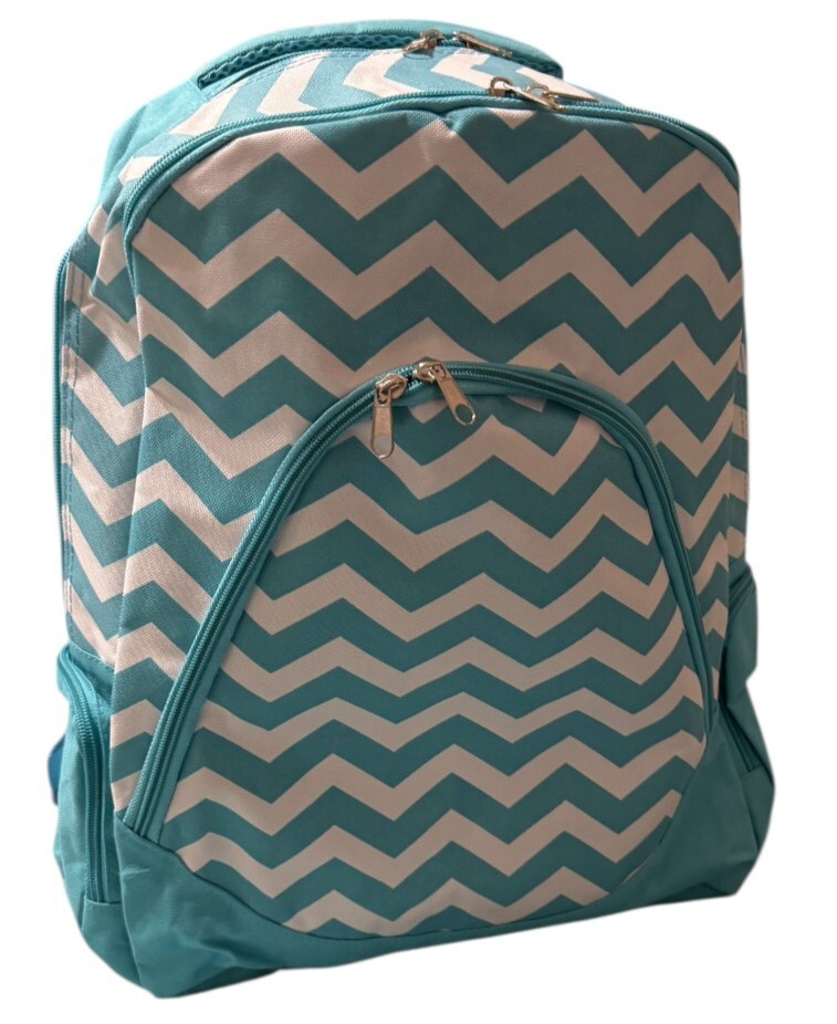 Backpack Turquoise Chevron Zigzag Print Lightweight Backpack Padded Straps New