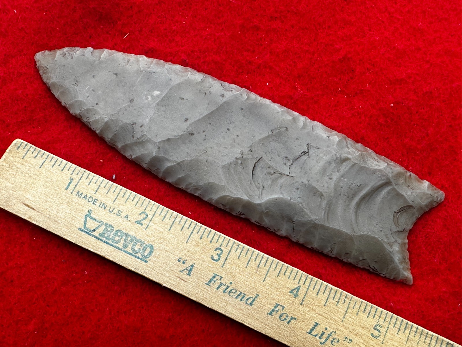 5 5/16" Texas Fluted Clovis Point, Indian Artifacts, Hopewell, Arrowheads, COA