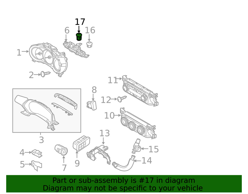 Genuine Mazda Sun Load Temperature Sensor BBM5-61-751A