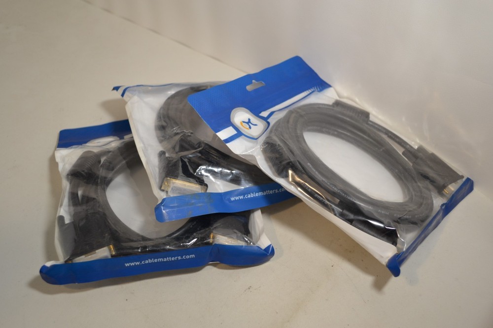 3 pack - Cable Matters DVI-D Dual Link Cable - 3m/10ft