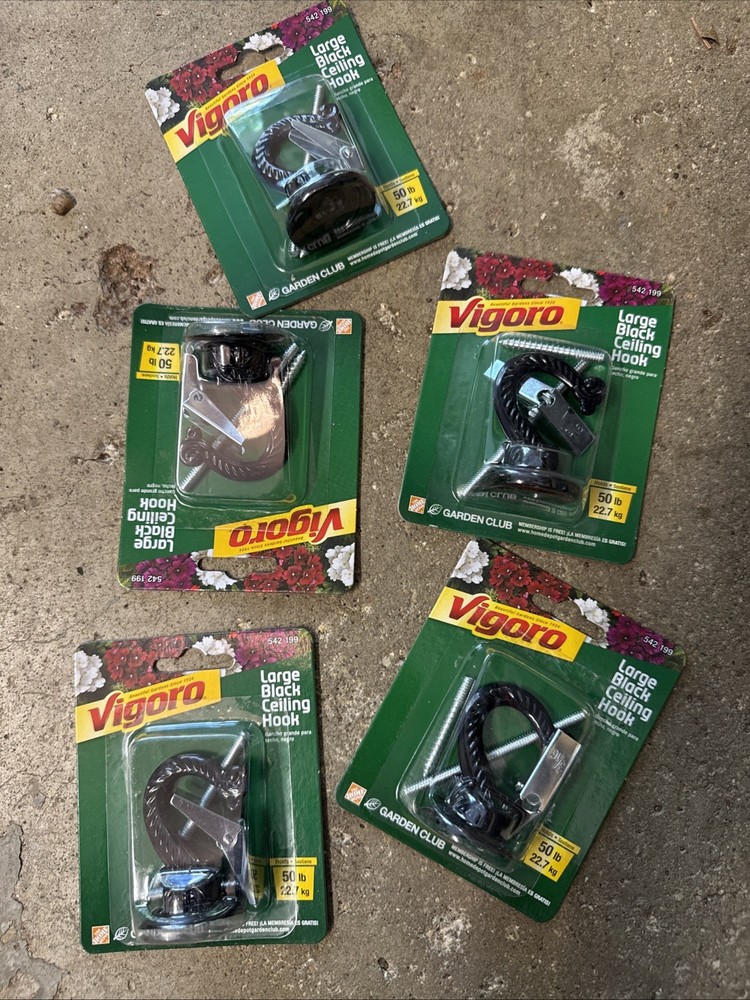 Vigoro Metal Large Ceiling Hook 5 Pack