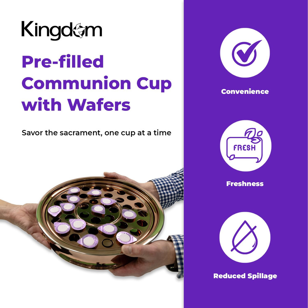 Prefilled Communion Cups with Wafers - 30 Count