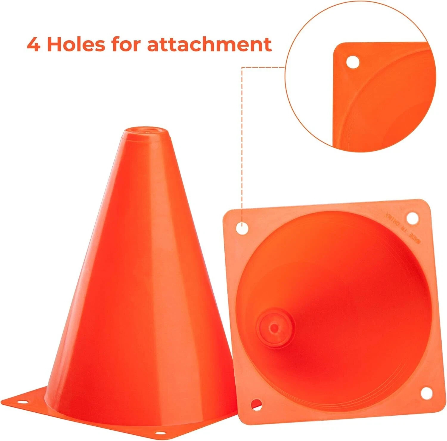CARTMAN Plastic Training Cones 7 Inch 24 Pack