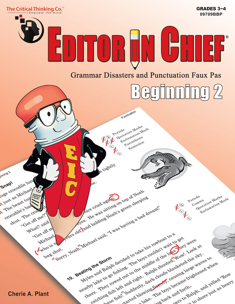 Editor in Chief Beginning 2 Grades 3-4 Grammar Punctuation Supplemental Workbook
