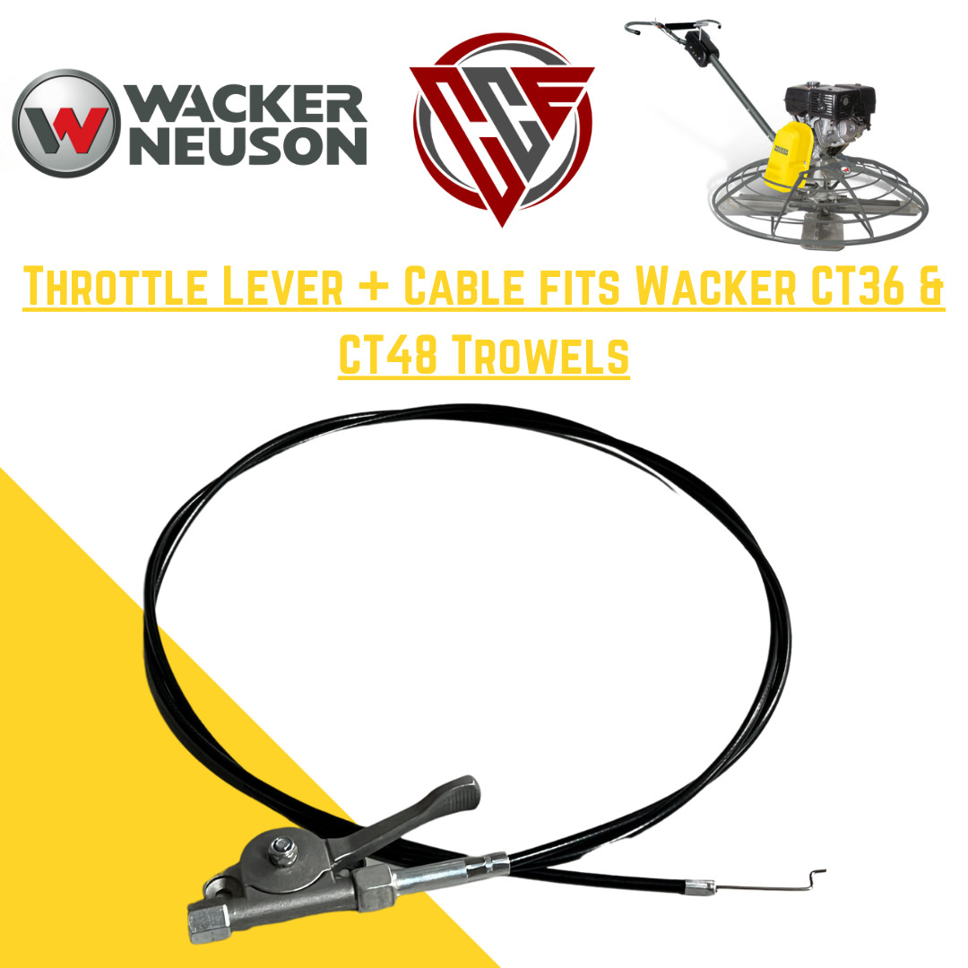 Throttle Cable Kit fits Wacker CT36 & CT48 Trowels replaces 5000163391 510003447