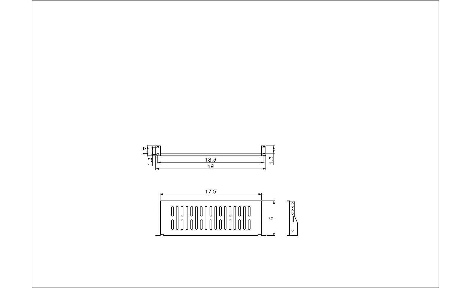 Cantilever Server Shelf Rack Mount 19" 1U 6"(150mm) Deep