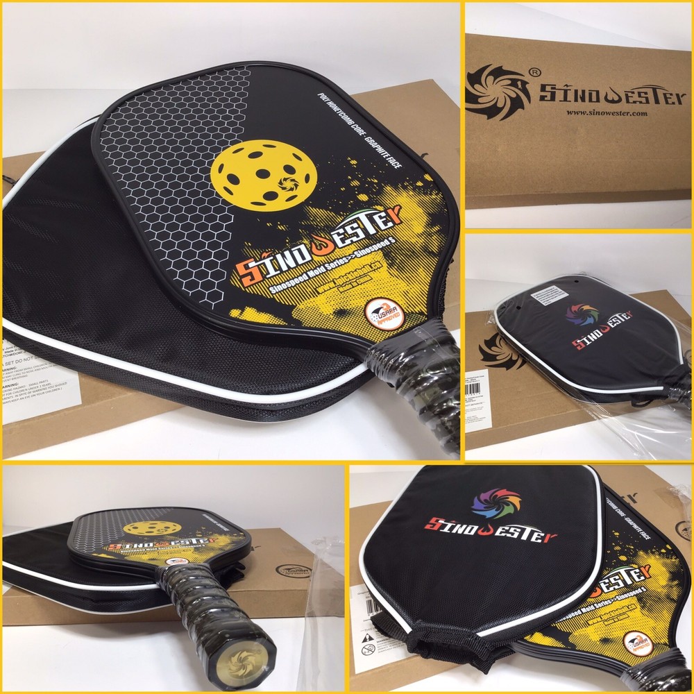 SINOWESTER Pickleball paddle Graphite rim face polymer Honeycomb Core Racket