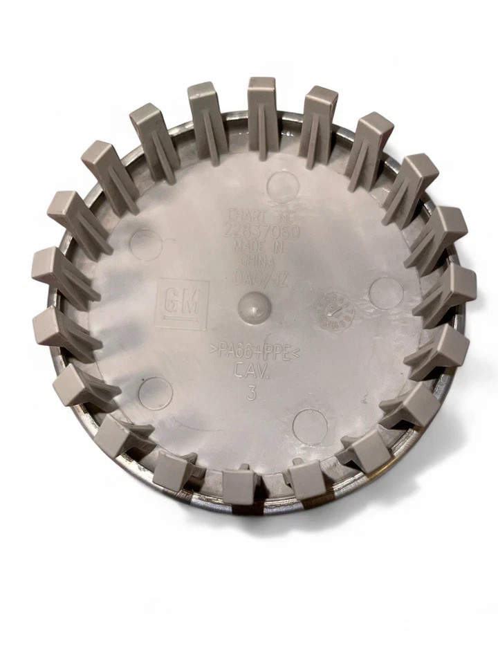 4Pcs of Chevrolet Center Caps 3.25” 83mm Brushed Silver Black Bowtie 22837060