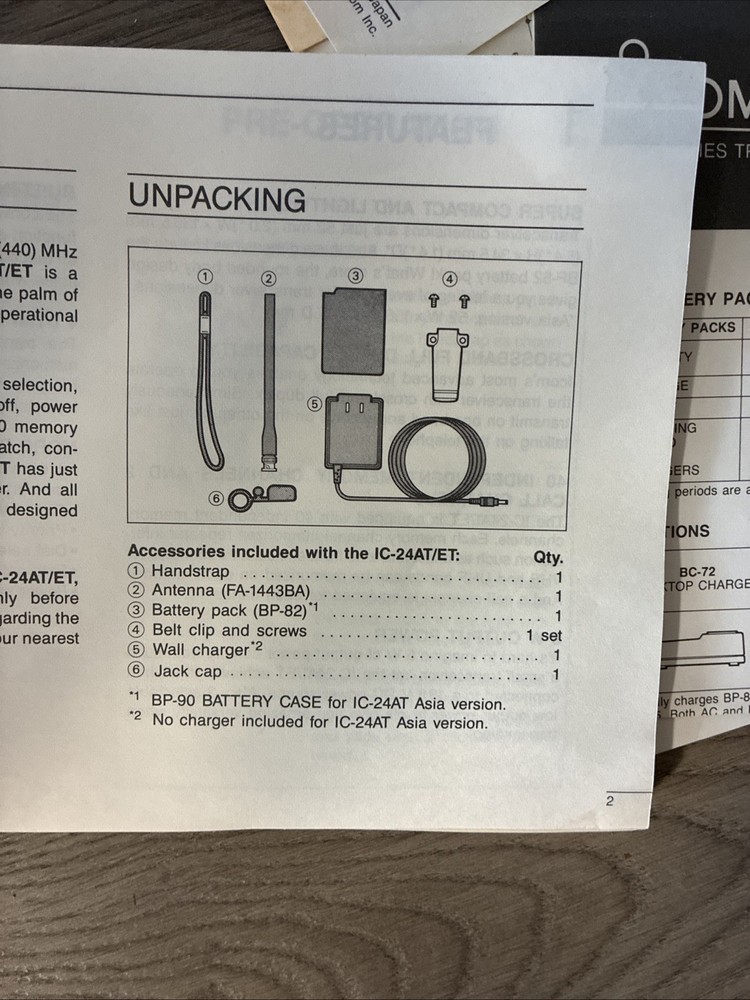 ICOM IC-24AT Handheld Transceiver