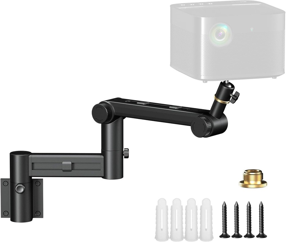 Durable Projector Wall Mount with Adjustable Angle - Ideal for Home Theaters