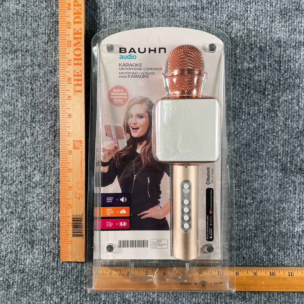 Bauhn Wireless Bluetooth Karaoke Microphone Built-in Speaker NEW