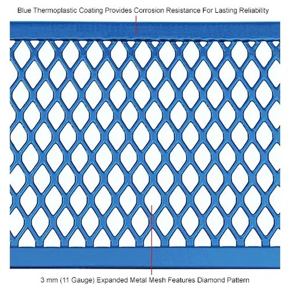 Global Industrial? 6' Rectangular Picnic Table, Expanded Metal, Blue