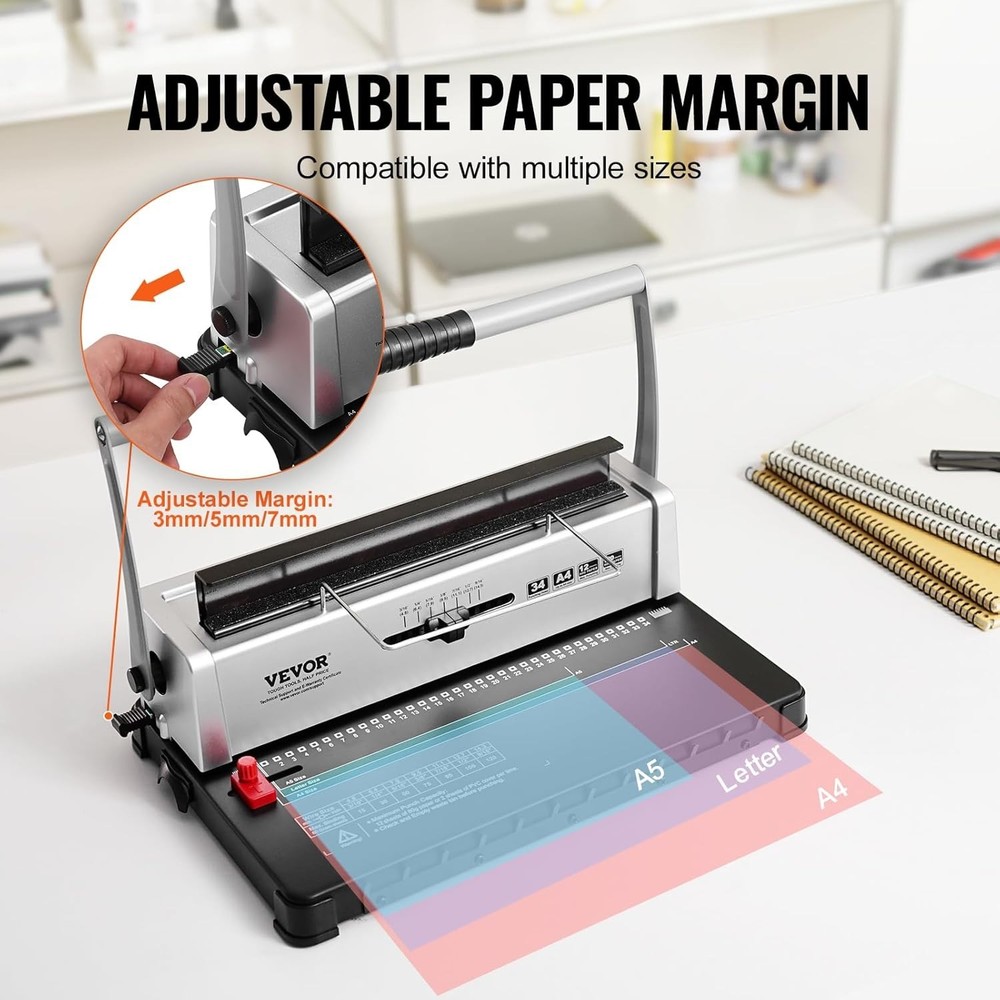 Binding Machine Comb Binding Machine 21 Holes 100 PCS Binding Spines