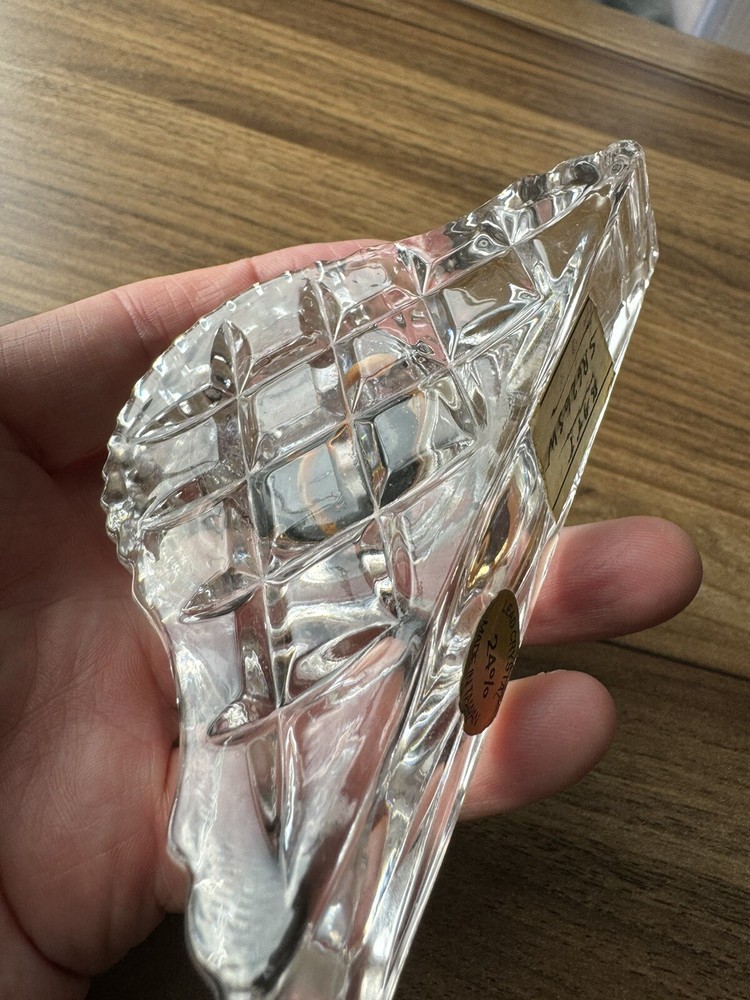 Lead Crystal Clock Read Description