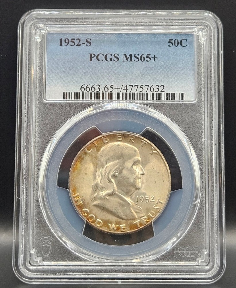1952-S PCGS MS-65+ Franklin Half Dollar 50C Toner