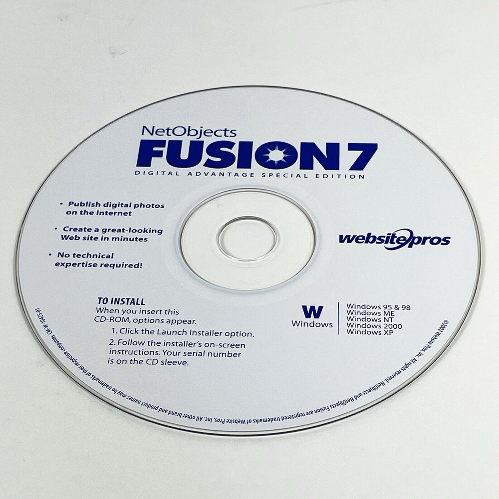 NetObjects Fusion7 Digital Advantage Special Edition PC CD-ROM Software