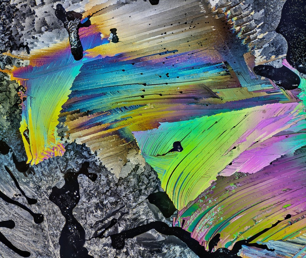 Microscope slide of UREA for polarized light