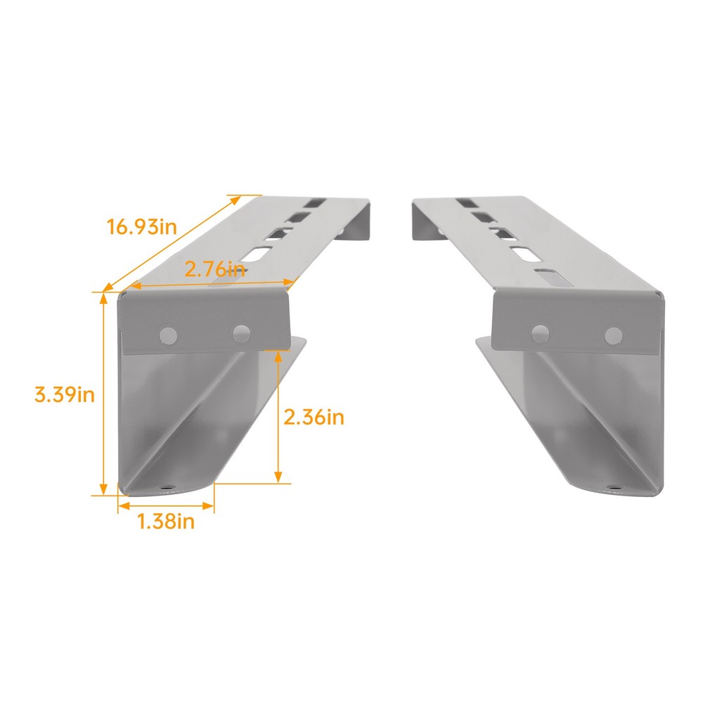 8PK Overhead Storage Bin Rack Ceiling Racks for Utility Bins Organization- Gray