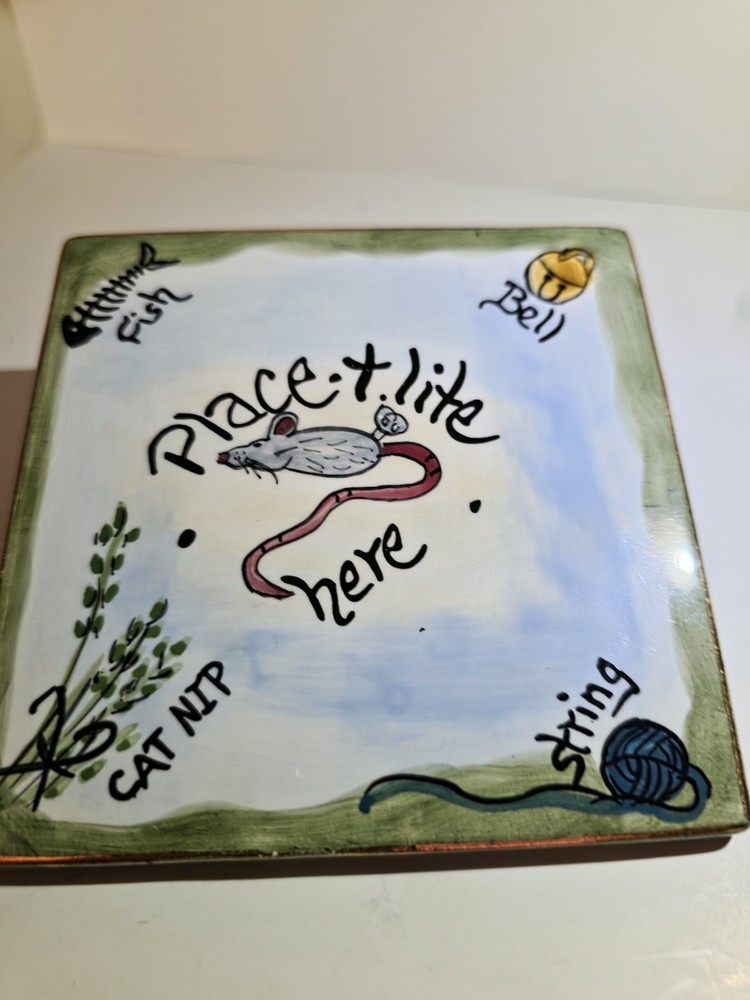 Blue Sky Cat And Mouse Tea Light Trivet Tile