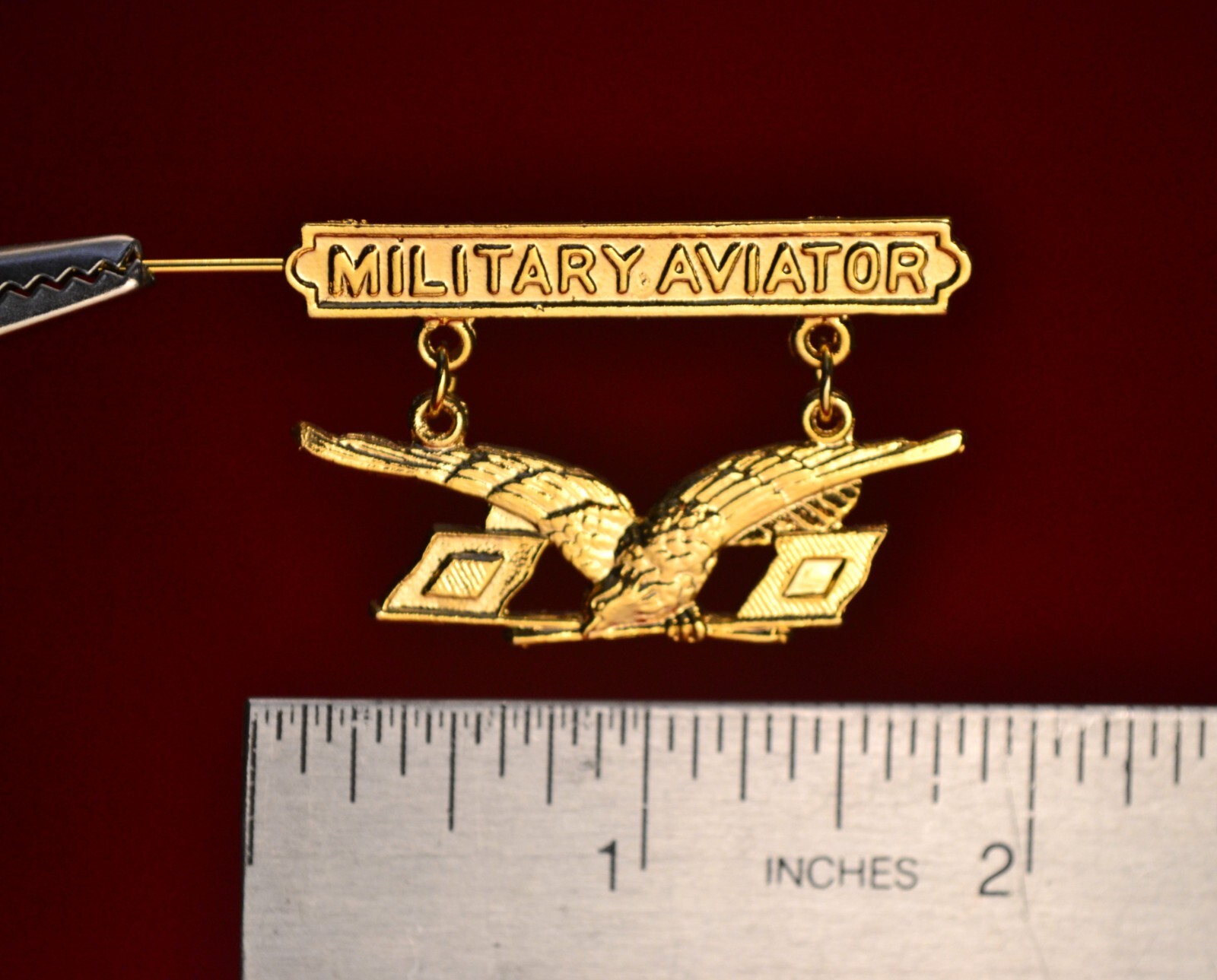 WWI AIR SERVICE, 1913 MILITARY AVIATOR BADGE INSIGNIA, QUALITY RESTRIKE 1 7/8"w