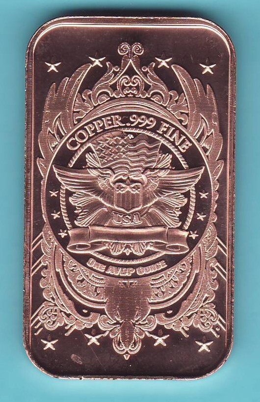 MORGAN DOLLAR 1 oz. Copper Bar