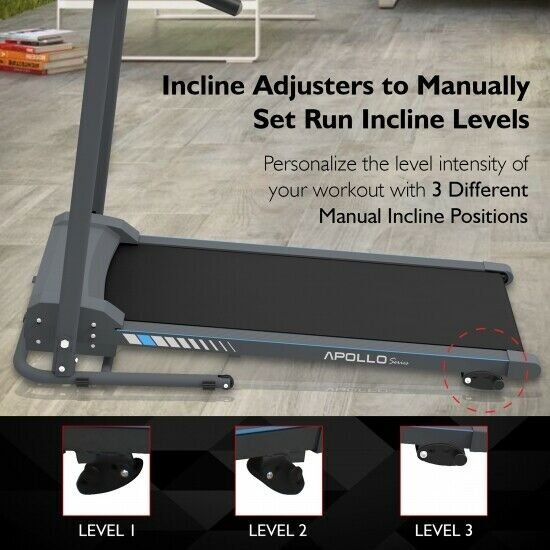 SereneLife SLFTRD20 Electric Folding Treadmill, Exercise Machine, Smart Compact