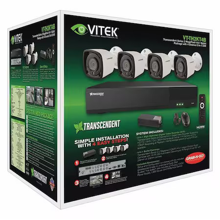 Vitek Vt-Th2kt42tb-2 Digital Video Recorder Kit, Fixed Type
